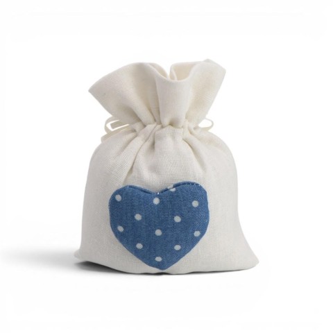 SACCHETTO CCUORE JEANS POIS